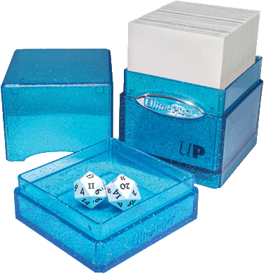 Ultra Pro: Satin Tower Deck Box - Glitter Blue