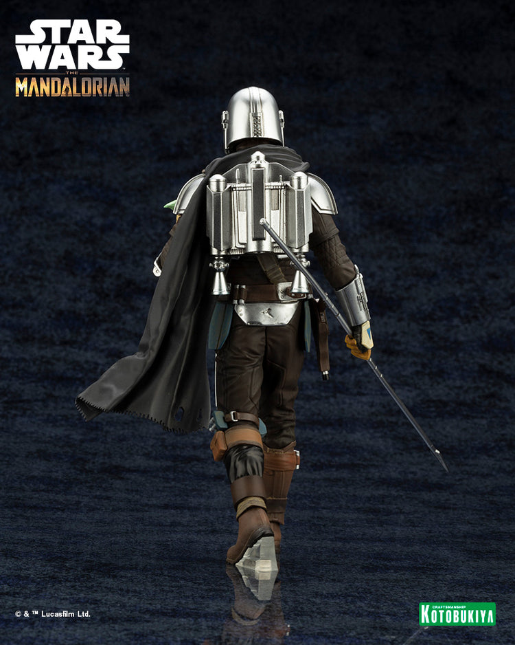 Star Wars: The Mandalorian: Mandalorian & Grogu with Beskar Staff ArtFX+ Statue